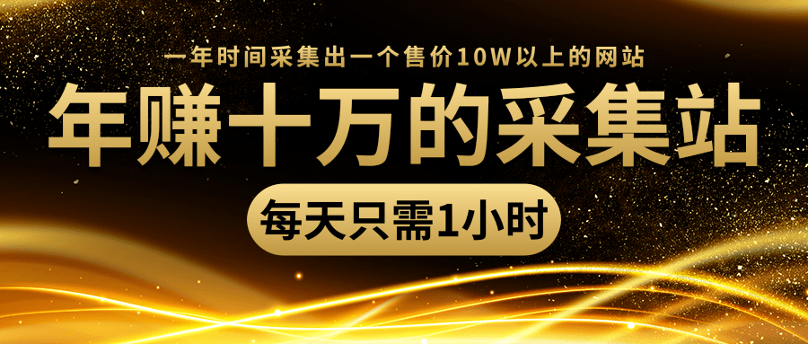 年赚十万的采集站，每天却只需要1小时，一年时间采集出一个售价10W以上的网站-如意资源库