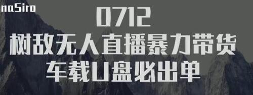 树敌‮习研‬社抖音无人直播暴力带货车载U盘必出单，单号单日产出300纯利润-如意资源库
