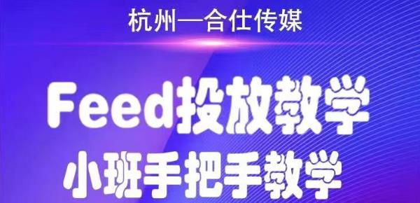 合仕传媒Feed投放教学，手把手教学，开车烧钱必须自己会-如意资源库