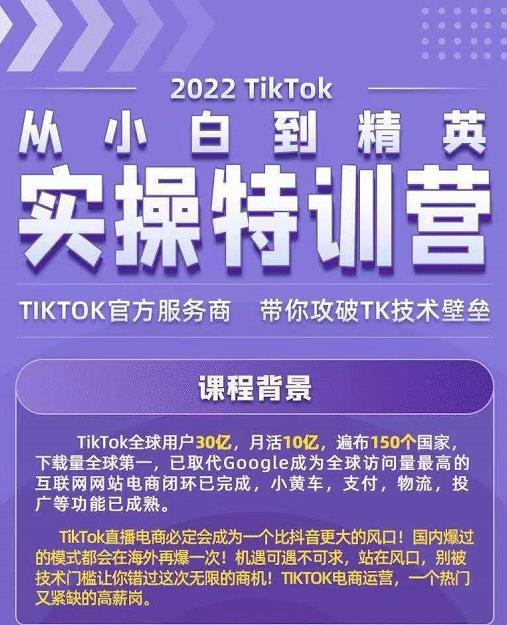 Seven漆·2022Tiktok从小白到精英实操特训营，带你掌握Tiktok账号运营-如意资源库