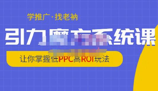 老衲·引力魔方系统课，让你掌握低PPC高ROI玩法，价值299元-如意资源库