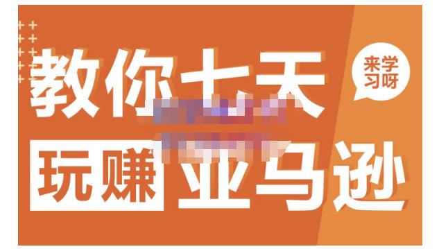 晟尧跨境·教你七天玩赚亚马逊，教你轻松玩赚亚马逊，适合小白学习-如意资源库
