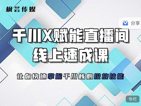 枫芸传媒-线上千川提升课，提升千川认知，提升千川投放效果-如意资源库