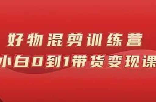 万三好物混剪训练营：小白0到1带货变现课-如意资源库