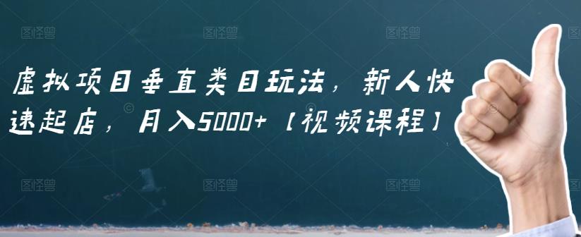 虚拟项目垂直类目玩法，新人快速起店，月入5000+【视频课程】-如意资源库