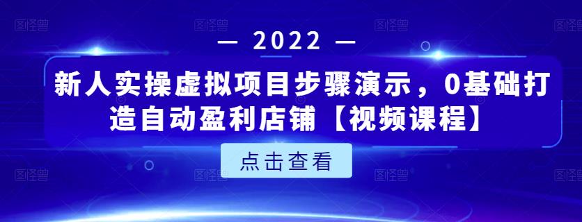 新人实操虚拟项目步骤演示，0基础打造自动盈利店铺【视频课程】-如意资源库