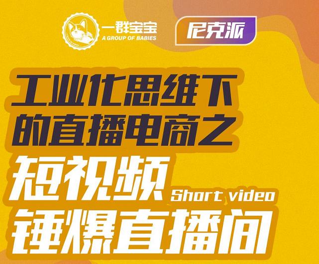 尼克派·工业化思维下的直播电商之短视频锤爆直播间，听话照做执行爆单-如意资源库