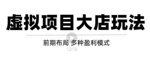 虚拟项目月入几万大店玩法分享，多店操作利润倍增（快速起店盈利）-如意资源库