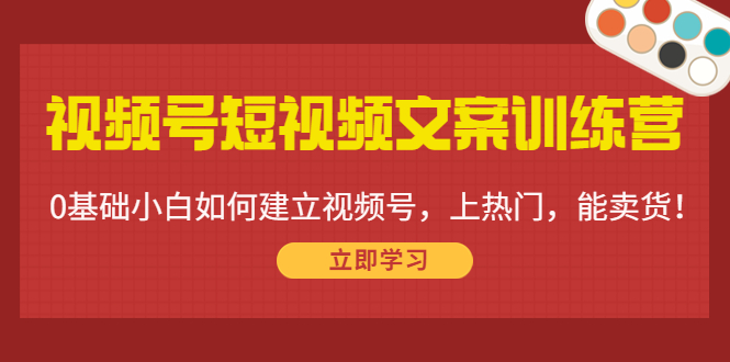 视频号短视频文案训练营：0基础小白如何建立视频号，上热门，能卖货！-如意资源库