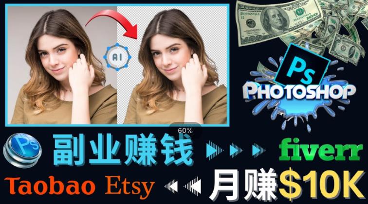 掌握PS修图技能，月赚5000美元以上–利用Adobe Photoshop赚钱的3种途径-如意资源库
