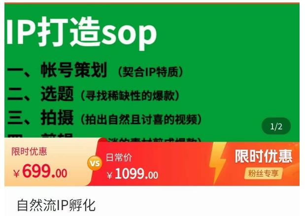 瑶瑶·自然流IP孵化，系统掌握IP孵化全流程，也能学到选题，剪辑，账号运营经验-如意资源库