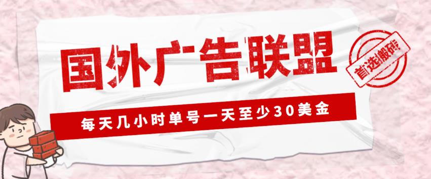 外面收费1980的最新国外LEAD广告联盟搬砖项目，单号一天至少30美金【详细玩法教程】-如意资源库