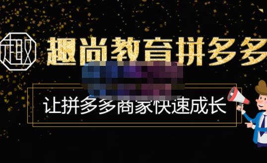 趣尚教育·拼多多运营实操VIP特训营，让拼多多商家快速成长-价值3180元-如意资源库