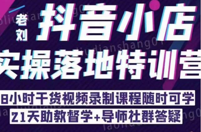 抖音小店实操落地特训营：抖音小店无货源精细化运营，抖店商品卡流量（22节）-如意资源库