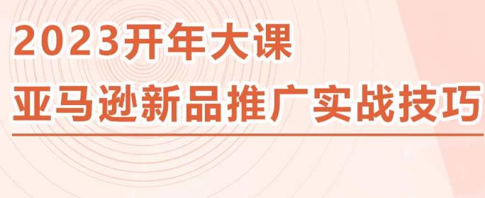 2023亚马逊新品推广实战技巧，线下百万美金课程的精简版，简单粗暴可复制，实操性强的推广手段-如意资源库