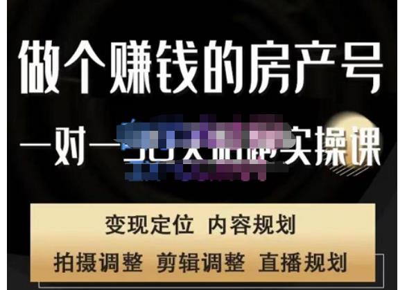 刘广标·同城房产号线上陪跑课，拍摄、剪辑、写文案、直播，做一个具有潜力价值的房产号-如意资源库