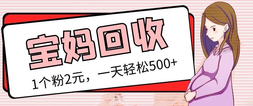 最新宝妈粉回收变现计划及胎教音乐高端变现玩法全套教程！（非老玩法）-如意资源库