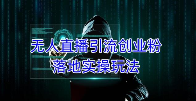外面收费3980的无人直播引流创业粉落地实操玩法，单日引100+精准创业粉-如意资源库