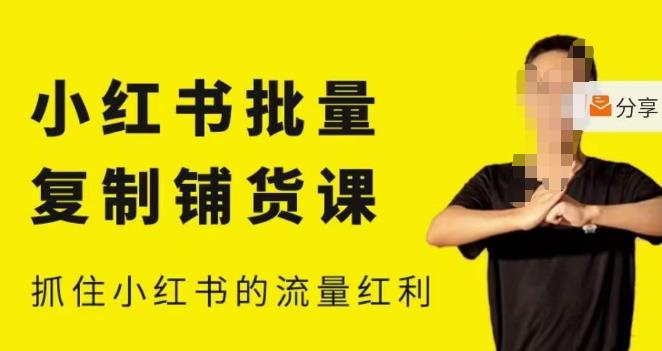 张宾·小红书批量复制铺货课，小红书0-1快速起号变现玩法，抓住小红书的流量红利（更新2023年3月）-如意资源库