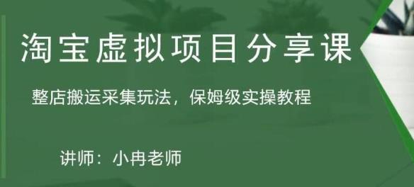 淘宝虚拟整店搬运采集玩法分享课：整店搬运采集玩法，保姆级实操教程-如意资源库
