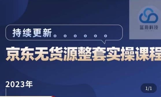 蓝七·2023京东店群整套实操视频教程,京东无货源整套操作流程大总结,减少信息差,有效做店发展-如意资源库