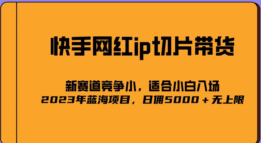 2023爆火的快手网红IP切片，号称日佣5000＋的蓝海项目，二驴的独家授权-如意资源库