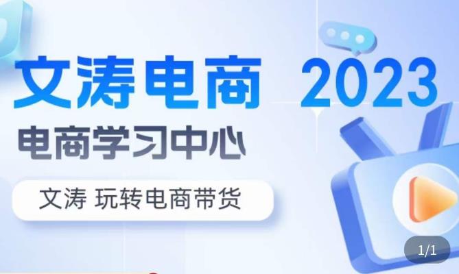 文涛电商·7天零基础自然流起号，​快速掌握店铺运营的核心玩法，突破自然展现量，玩转直播带货-如意资源库