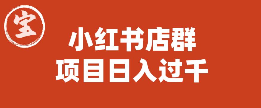宝哥小红书店群项目，日入过千（图文教程）【揭秘】-如意资源库