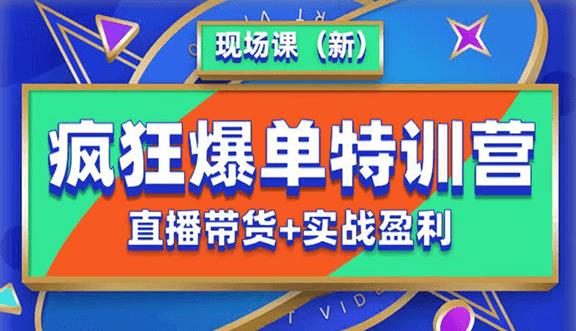 抖音短视频疯狂爆单特训营现场课（新）直播带货+实战案例-如意资源库