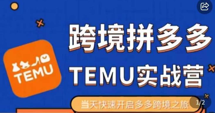 大鹏出海·拼多多跨境temu运营指导，开店注册+选品+核价上架，日出千单实战课-如意资源库