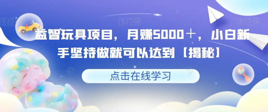 益智玩具项目，月赚5000＋，小白新手坚持做就可以达到【揭秘】-如意资源库