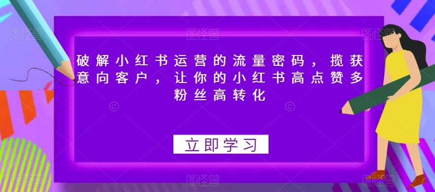 破解小红书运营的流量密码,揽获意向客户,让你的小红书高点赞多粉丝高转化-如意资源库