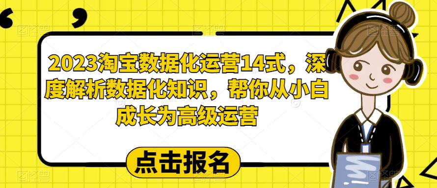 2023淘宝数据化运营14式，深度解析数据化知识，帮你从小白成长为高级运营-如意资源库