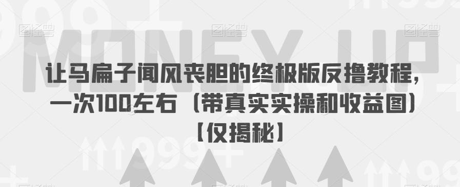 让马扁子闻风丧胆的终极版反撸教程，一次100左右（带真实实操和收益图）【仅揭秘】-如意资源库