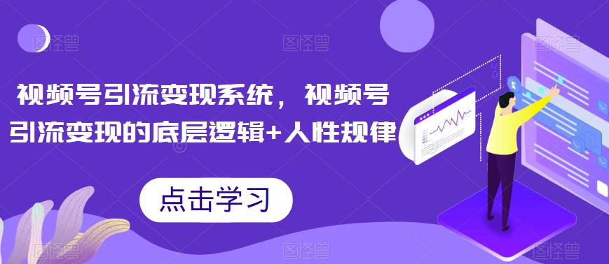 视频号引流变现系统，视频号引流变现的底层逻辑+人性规律-如意资源库