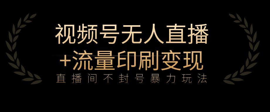 全网首发视频号不封号无人直播暴利玩法+流量印刷机变现，日入1000+【揭秘】-如意资源库