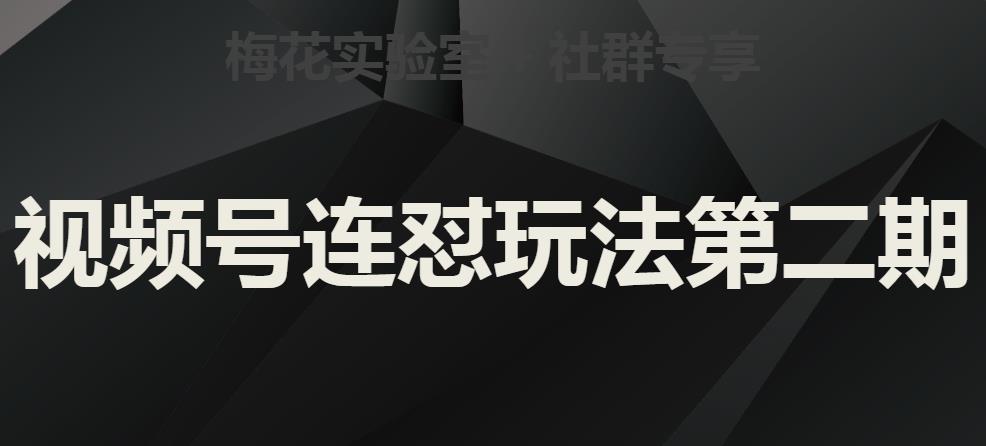 梅花实验室社群视频号连怼玩法第二期，实操讲解全部过程-如意资源库