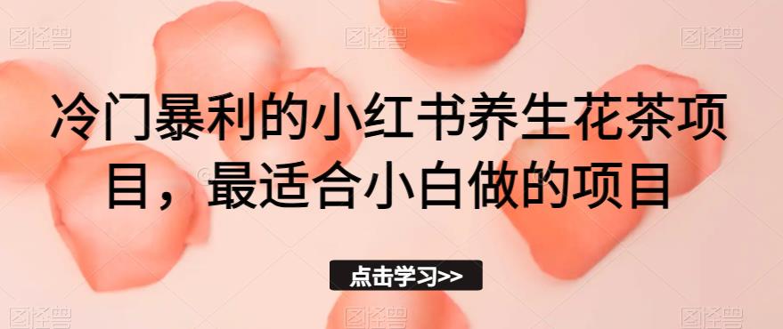 冷门暴利的小红书养生花茶项目，最适合小白做的项目【揭秘】-如意资源库