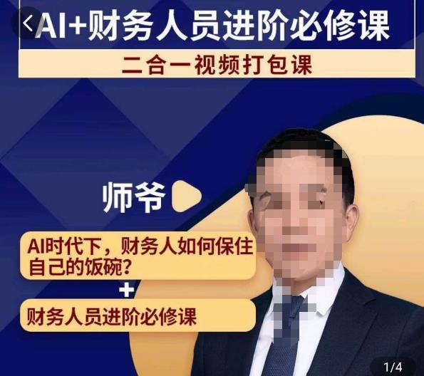 AI+财务人员进阶必修课二合一视频打包课，财务人员进阶必修课-如意资源库