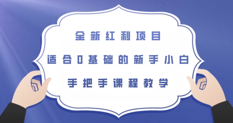 全新红利项目，适合0基础的新手小白，手把手课程教学【揭秘】-如意资源库