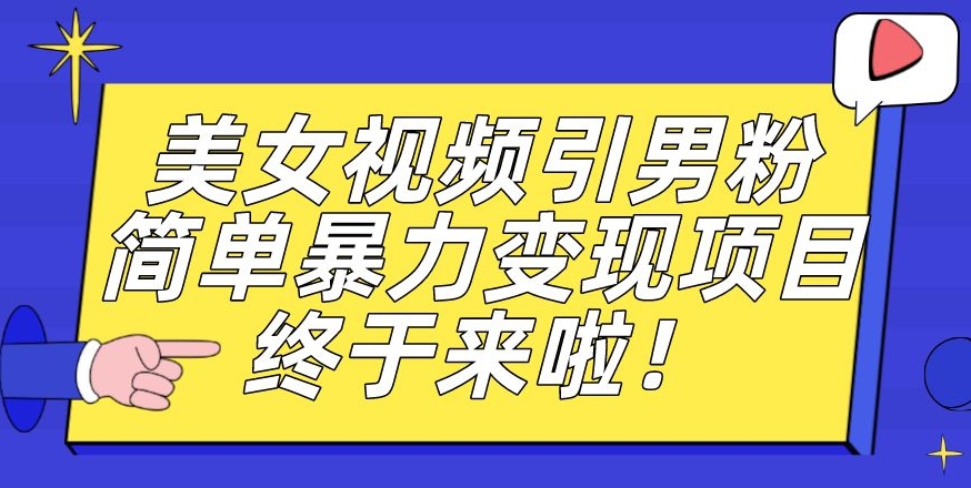 价值3980的男粉暴力引流变现项目，一部手机简单操作，新手小白轻松上手，每日收益500+【揭秘】-如意资源库