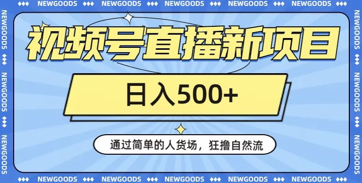 视频号直播新项目，通过简单的人货场，狂撸自然流，日入500+【260G资料】-如意资源库