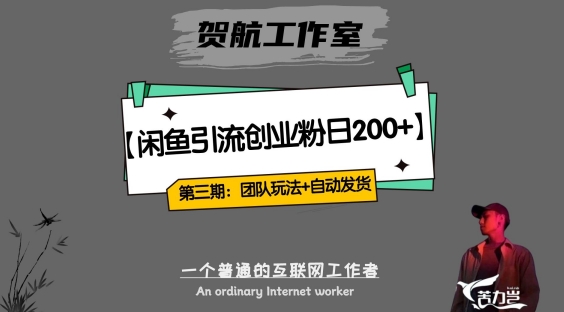 第三期：暴力引流，无脑搬运，闲鱼创业粉引流一天200+，更新全自动发货的团队闭环模式【揭秘】-如意资源库