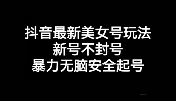 抖音最新美女号玩法，新号不封号，暴力无脑安全起号【揭秘】-如意资源库