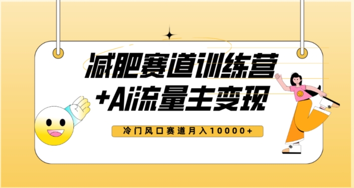 全新减肥赛道AI流量主+训练营变现玩法教程，蓝海冷门赛道小白轻松上手，月入10000+-如意资源库