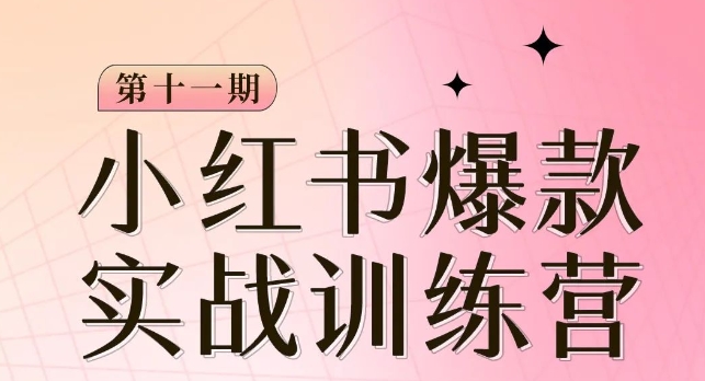 小红书博主爆款训练营第11期，手把手教你从0-1做小红书，从定位到起号到变现-如意资源库