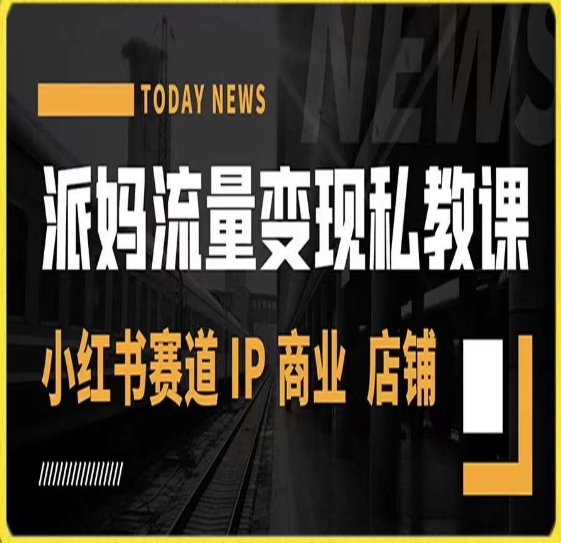 派妈流量变现私教课，小红书赛道IP  商业  店铺 -如意资源库