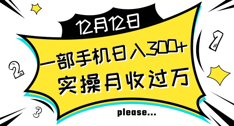 【全网变现首发】新手实操单号日入500+，渠道收益稳定，项目可批量放大【揭秘】-如意资源库