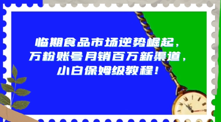 临期食品市场逆势崛起，万粉账号月销百万新渠道，小白保姆级教程【揭秘】-如意资源库