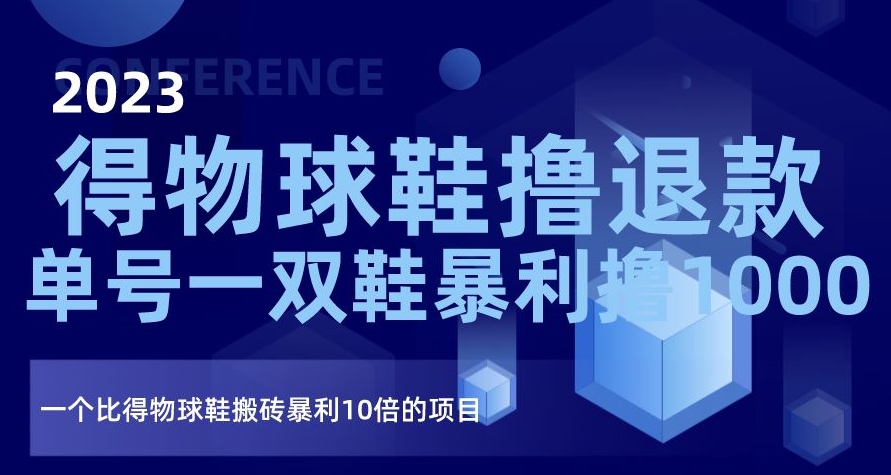 2023得物球鞋撸退款，单号一双鞋暴利撸1000，一个比得物球鞋搬砖暴利10倍的项目【揭秘】-如意资源库